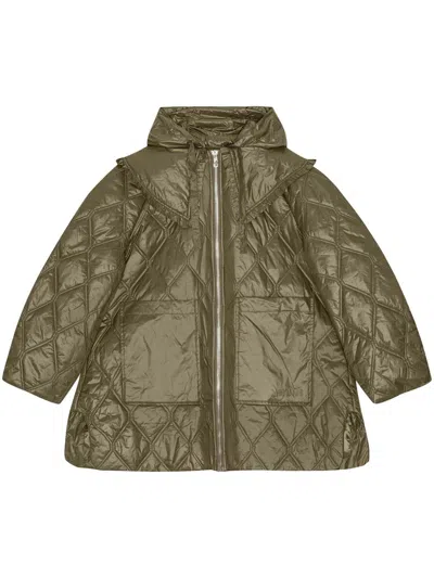 Shop Ganni Quilted Short Jacket