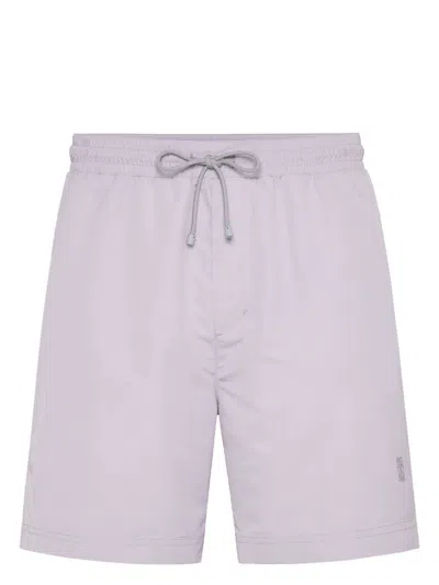 Brunello Cucinelli Swim Shorts With Slip Pockets And Rear Patch Pocket