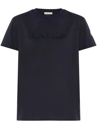 Moncler Biologic Cotton T-shirt With Embroidered Logo