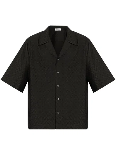 Alexander Mcqueen Camp Collar Hawaiian Black Viscose Shirt