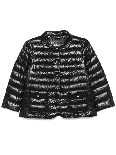 Herno Nylon Short Down Jacket In Black