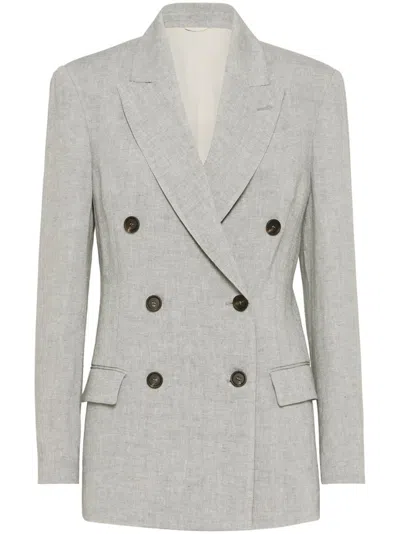 Brunello Cucinelli Linen Double-breasted Jacket
