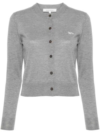 MAISON KITSUNÉ MAISON KITSUNE' BABY FOX WOOL CARDIGAN 