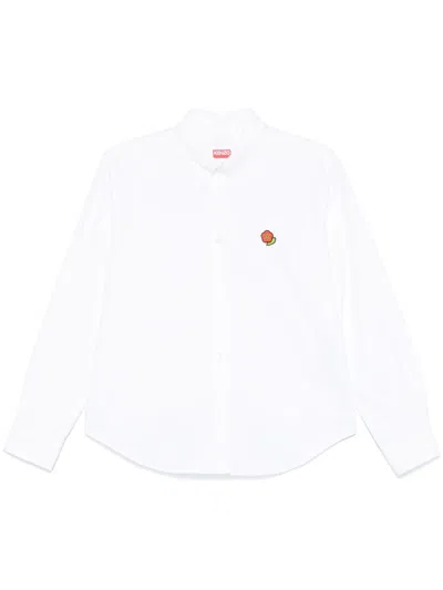 Kenzo Casual Button-down Collar Curved Hem Top