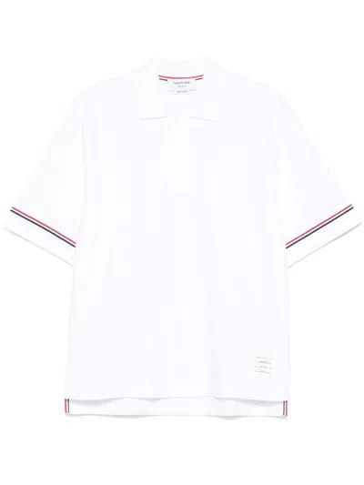 Thom Browne Rwb Stripe Cotton Polo Shirt