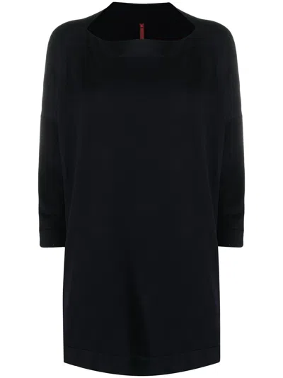 Daniela Gregis Navy Boat Neck Knit Jumper