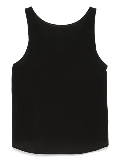 Emporio Armani Asymmetric Front Wrap V-neck Top