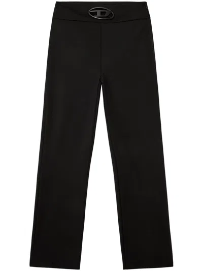 Diesel Straight Leg High-waisted Trousers With Belt Loops