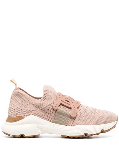 Tod's Light Pink Kate Technical Fabric Sneakers