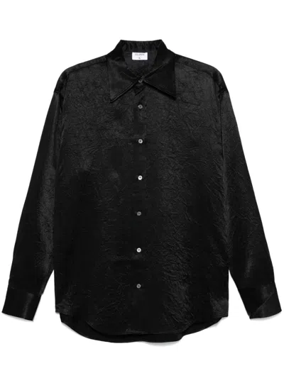 Filippa K Crinkle Shirt With Oversized Pointed Collar