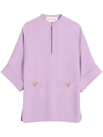 Valentino Light Purple Vlogo Mini Dress