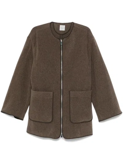 Totême Brown Felt Jacket
