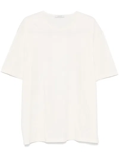 Lemaire Cotton T-shirt With Loose Fit And Round Neck In White