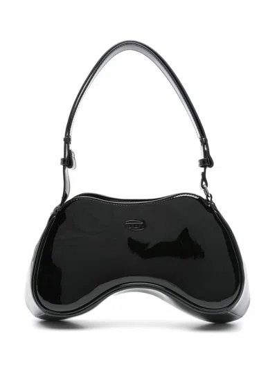 Diesel Play Shoulder Bag In Black