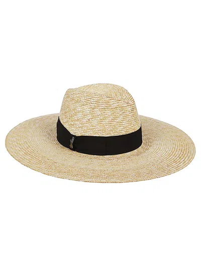 Borsalino Natural Black Sophie Straw Hat
