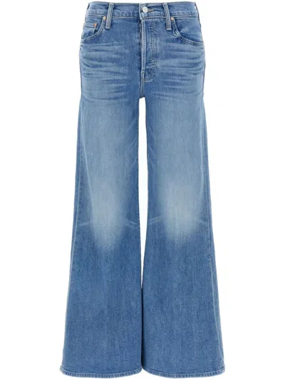 Mother The Twister Sneak Frayed Hems Flared Wide Leg Jeans