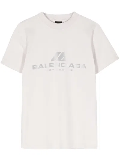 Balenciaga Women Logo Cotton T-shirt