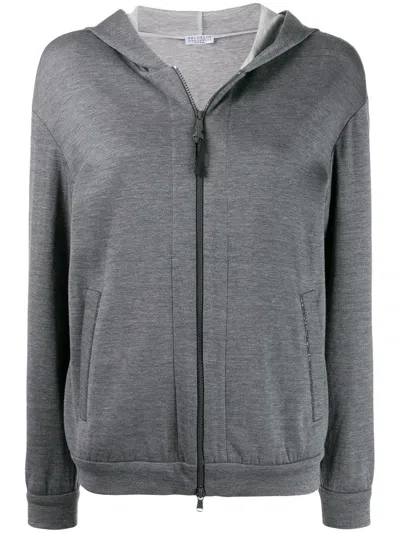 Brunello Cucinelli Women Cotton-silk Sweatshirt Topwear With Jewellery