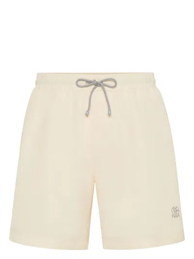 Brunello Cucinelli Logo-print Swim Shorts
