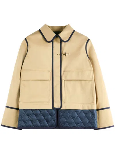Fay Stretch Gabardine Caban Jacket