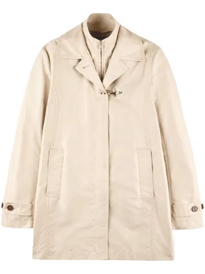 Fay Tailored Beige Jacket With Notched Collar