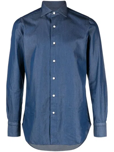 Finamore 1925 Napoli Long-sleeve Denim Shirt