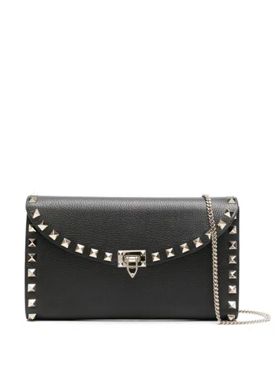 Valentino Garavani Leather Rockstud Mini Bag With Strap