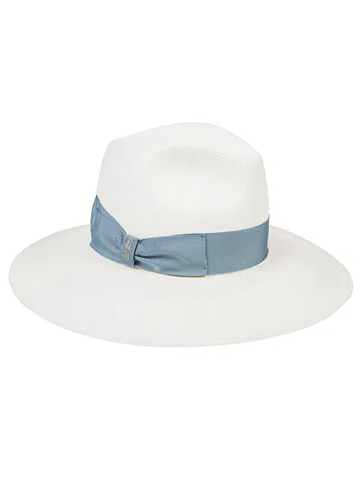 Borsalino Sophie Straw Hat With Ribbon Detail