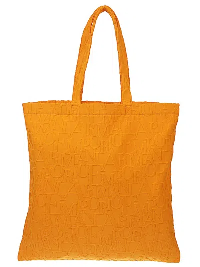 Emporio Armani Striped Beach Tote