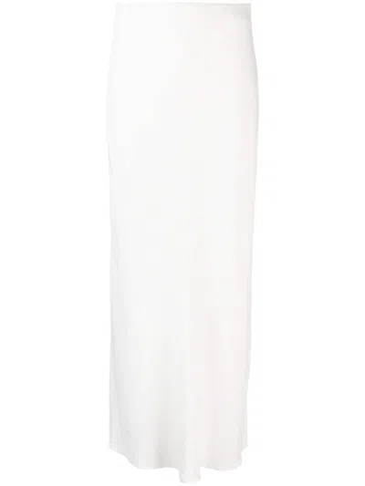 Brunello Cucinelli Fluid Linen Blend Twill Long Skirt