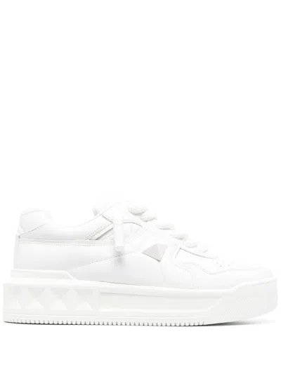 Valentino Garavani Mens White One Stud Xl Chunky-sole Leather Low-top Trainers