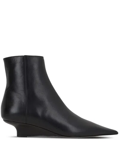 Shop Totême Toteme Leather Heel Boots