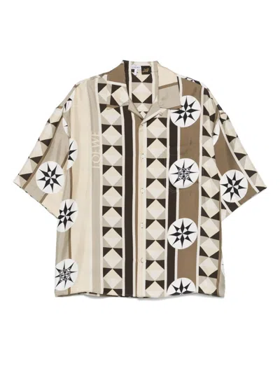 Loewe Paula's Ibiza Oversized Camp-collar Printed Silk-twill Shirt