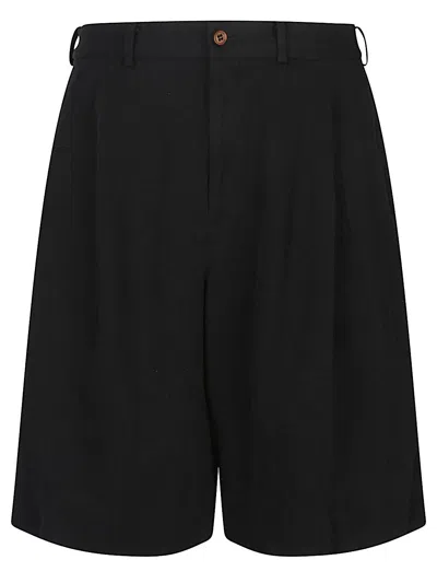 Comme Des Garçons Bermuda Shorts With Pleated Design And Pockets