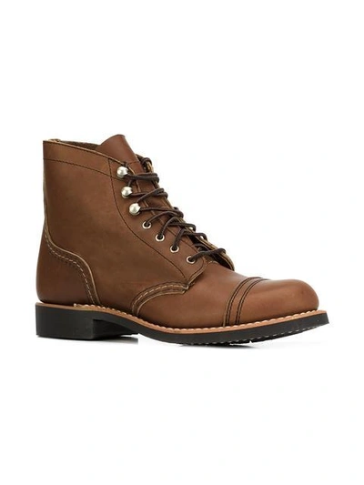 Red Wing Shoes Lace Up Ankle Boots In Brown
