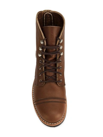 Red Wing Shoes Lace Up Ankle Boots In Brown