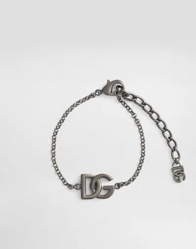 Dolce & Gabbana Dg Logo Bracelet In Metallic