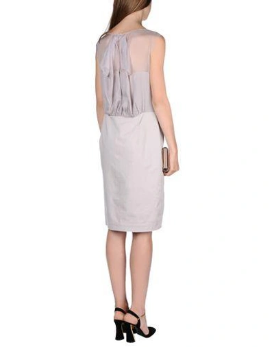 Shop Alberta Ferretti Knee-length Dresses In Dove Grey