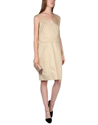 Shop Alberta Ferretti Knee-length Dress In Sand