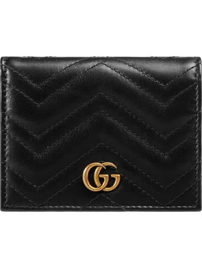 Gucci Women Gg Marmont Leather Card Case