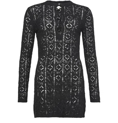 Loulou Studio Lace Stitch Dress In Black