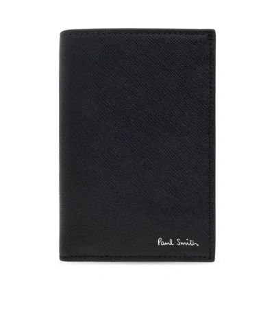 Paul Smith Leather Bi-fold Wallet In In Black