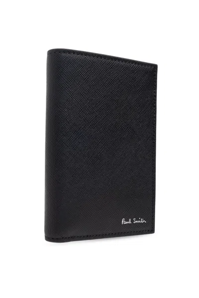 Paul Smith Leather Bi-fold Wallet In In Black