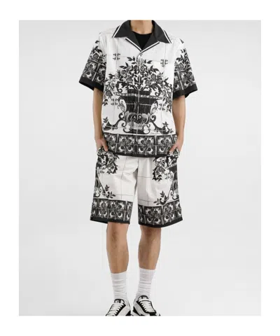 Dolce & Gabbana Majolica-print Poplin Trousers