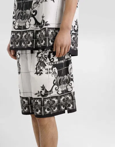 Dolce & Gabbana Majolica-print Poplin Trousers
