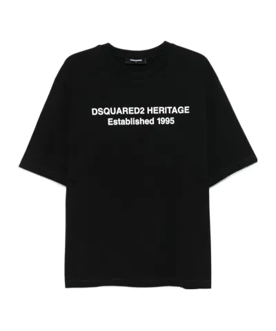 Dsquared2 Oversized Signature T-shirt In Black
