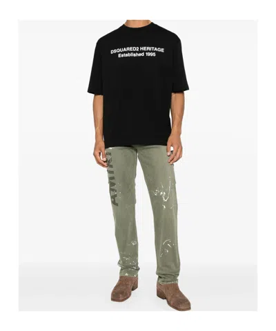 Dsquared2 Oversized Signature T-shirt In Black