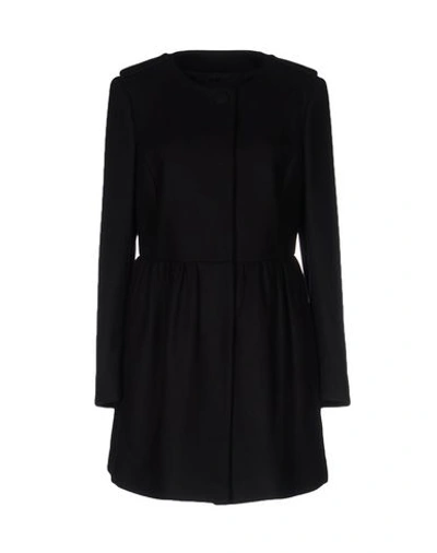 Red Valentino Coats In Black