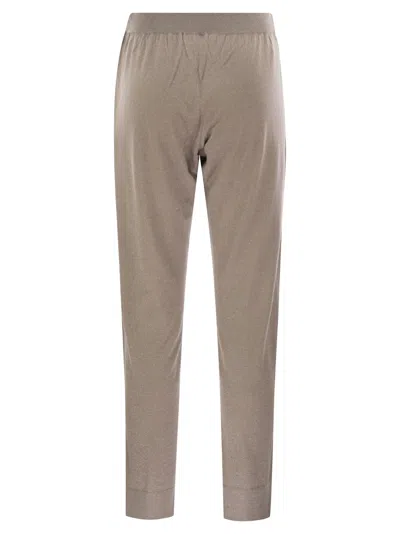 Brunello Cucinelli Shimmering Joggers With Elastic Waistband And Cuffed Hem
