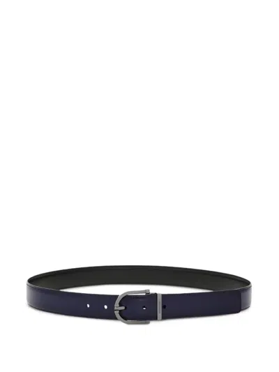 Ferragamo Reversible And Adjustable Belt In Blue